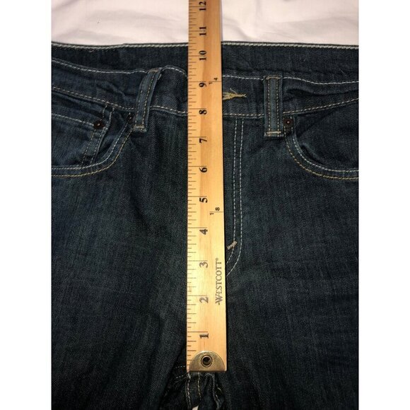 Levis 511 Mens Jeans W32 L30 Slim Fit Dark Wash Blue Contrast Stitching Stretch - Picture 8 of 10